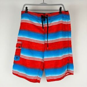 O'Neill Red and Blue Board Shorts Swimwear